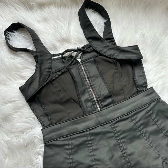 Free People • We The Free Crvy 2nd Ave Leather One Piece Jumpsuit Open Back - Picture 5 of 13